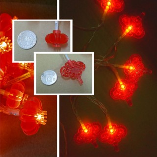 【北熊天空】中國結燈串 10米 紅燈籠 新年裝飾燈 彩燈 串燈 過年氣氛佈置 led造型燈串(Led春節裝飾燈串)