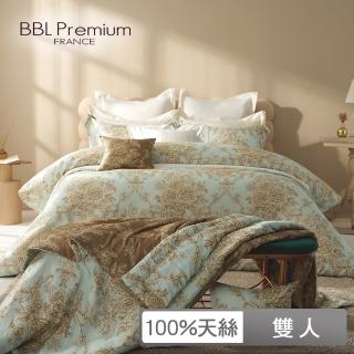 【BBL Premium】100%天絲印花床包被套組-聖羅蘭花園(雙人)