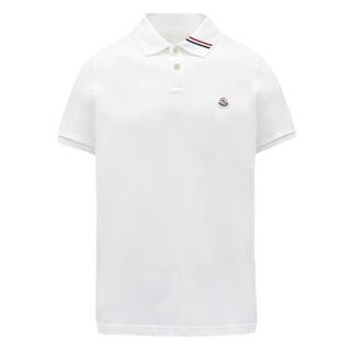 【MONCLER】男款 品牌LOGO 短袖POLO衫-白色(S號)