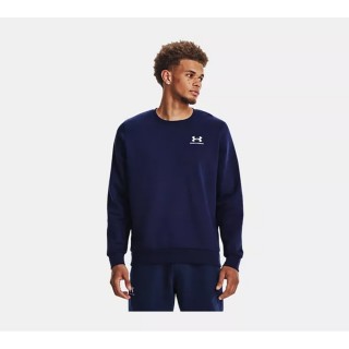 【UNDER ARMOUR】UA 男 Essential Fleece 長袖套頭衫 大學T 藍(1374250-410)