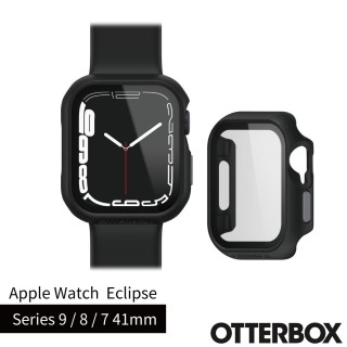 【OtterBox】Apple Watch S9 / S8 / S7 41mm Eclipse 高透防護玻璃錶殼(黑色)