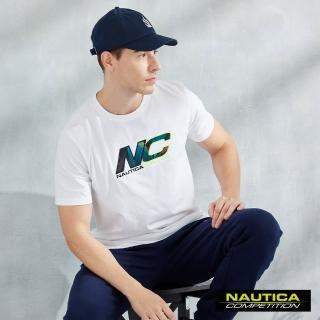 【NAUTICA】男裝 COMPETITION素面百搭短袖T恤(白)
