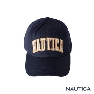 【NAUTICA】男裝立體品牌撞色休閒棒球帽(藍)