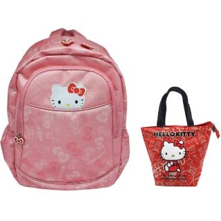 【SANRIO 三麗鷗】Hello Kitty高年級書包+餃型便當袋超值組(台灣正版授權)