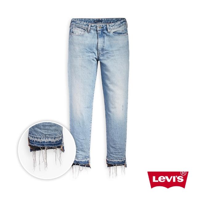 【LEVIS】LMC前衛工藝支線男款上寬下窄寬鬆版小直筒牛仔褲/ 前短