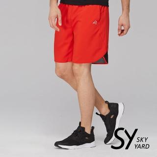 【SKY YARD】透氣網布運動短褲(紅色)