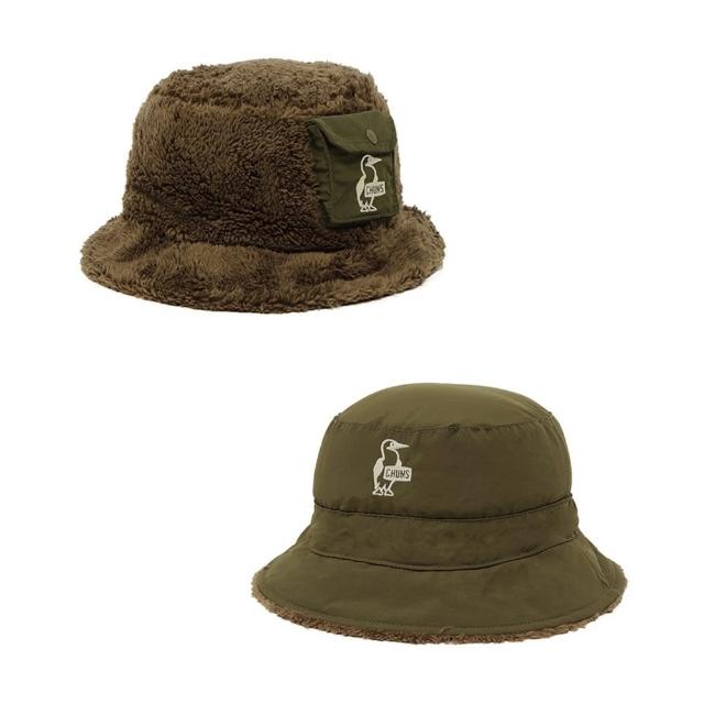 【CHUMS】CHUMS Outdoor Elmo Fleece Reversible Bucket Hat雙面保暖帽 棕/卡其(CH051342B055)