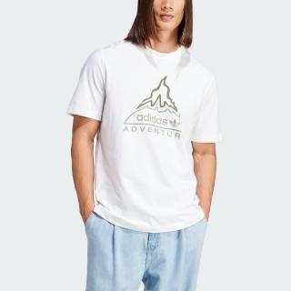 【adidas 愛迪達】Adv Volcano Tee 男 短袖 上衣 T恤 亞洲版 運動 休閒 火山圖案 白(IJ0702)