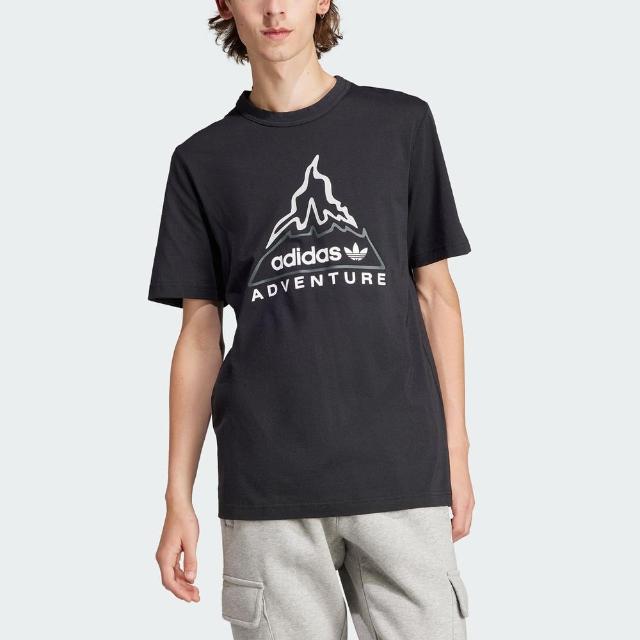 【adidas 愛迪達】Adv Volcano Tee 男 短袖 上衣 T恤 亞洲版 運動 休閒 火山圖案 黑(IL5183)