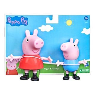 【Peppa Pig 粉紅豬】粉紅豬小妹 大尺寸雙角色組 F3655(佩佩豬與喬治)