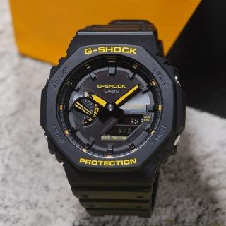 【CASIO 卡西歐】G-SHOCK 八角 農家橡樹 黑黃配色系列 雙顯手錶(GA-B2100CY-1A)