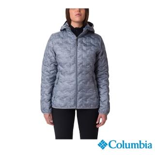 【Columbia 哥倫比亞 官方旗艦】女款-Delta RidgeOmni-Heat鋁點保暖650羽絨連帽外套-花灰色(UWR02600HG/H
