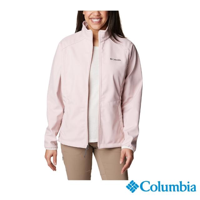 【Columbia 哥倫比亞 官方旗艦】女款-Kruser Ridge立領軟殼外套-淺粉色(UWL01230LK/HF)