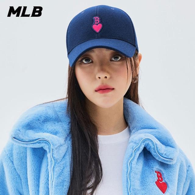 【MLB】可調式硬頂羊毛棒球帽 Heart系列 波士頓紅襪隊(3ACPH0136-43NYD)