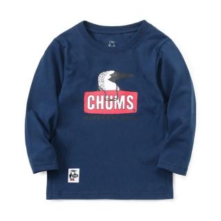 【CHUMS】CHUMS 休閒 Kids Old Booby Face Brushed L/S T-Shirt長袖T恤 深藍(CH211289N001)
