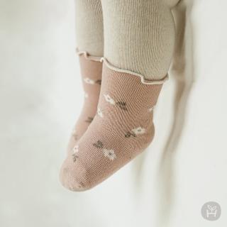 【Happy Prince】韓國製 Moomo木耳邊花朵嬰兒童中筒襪(寶寶襪子毛襪高筒襪半統襪)
