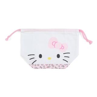【SANRIO 三麗鷗】棉質縮口便當袋 束口手提袋 Hello Kitty(餐具雜貨)