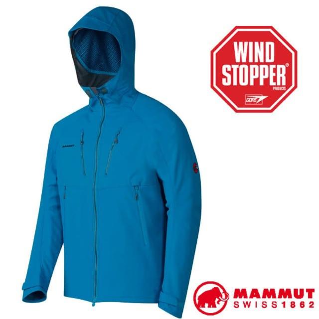 【Mammut 長毛象】男 Ultimate Alpine Hoody 連帽防風外套(1010-14790-5611 藍)