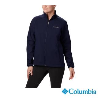 【Columbia 哥倫比亞 官方旗艦】女款-Kruser Ridge立領軟殼外套-深藍(UWL01230NY/HF)