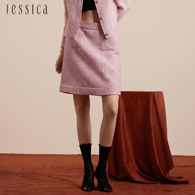 【JESSICA】甜美減齡百搭花呢小香風短裙J30514