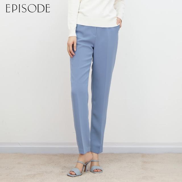 【EPISODE】簡約舒適俐落百搭窄腳西裝長褲E30491（藍）
