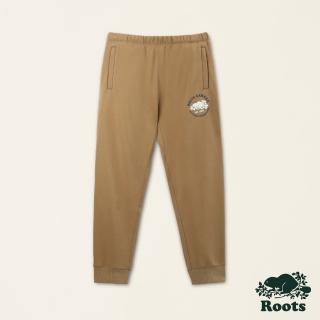 【Roots】Roots 男裝- 戶外探險家系列 有機棉刷毛布長褲(焦糖棕)