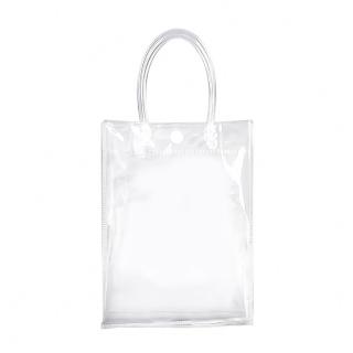 【小麥購物】透明手提袋 小款(手提袋 購物袋 塑膠袋 禮物袋 禮品 包裝 包裝袋 卡扣袋 禮物)