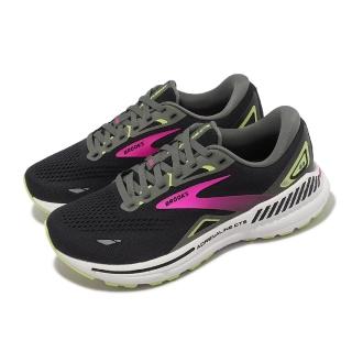 【BROOKS】慢跑鞋 Adrenaline GTS 23 D 寬楦 女鞋 黑 粉紅 運動鞋 腎上腺素(1203811D037)