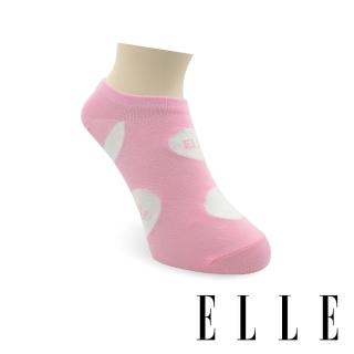 【ELLE】復古波點超低隱形女襪-粉紅(船襪/隱形襪/女襪)