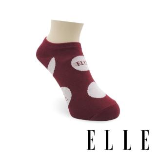 【ELLE】復古波點超低隱形女襪-暗紅(船襪/隱形襪/女襪)