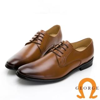 【GEORGE 喬治皮鞋】尊爵系列 漸層刷色素面核心氣墊鞋-棕色015014IN-24
