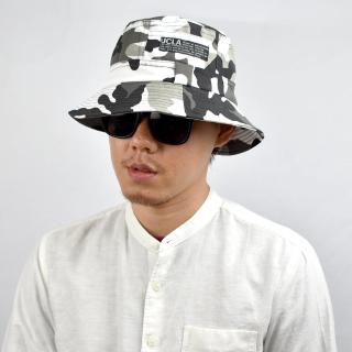 【men life】漁夫帽 布標黑白灰迷彩(帽子)