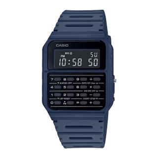 【CASIO 卡西歐】復古計算機電子錶 橡膠錶帶 全自動日曆 日常生活防水(CA-53WF-2B)