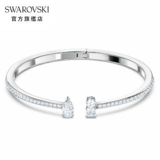 【SWAROVSKI 官方直營】Attract 白金色時尚簡約手環 交換禮物