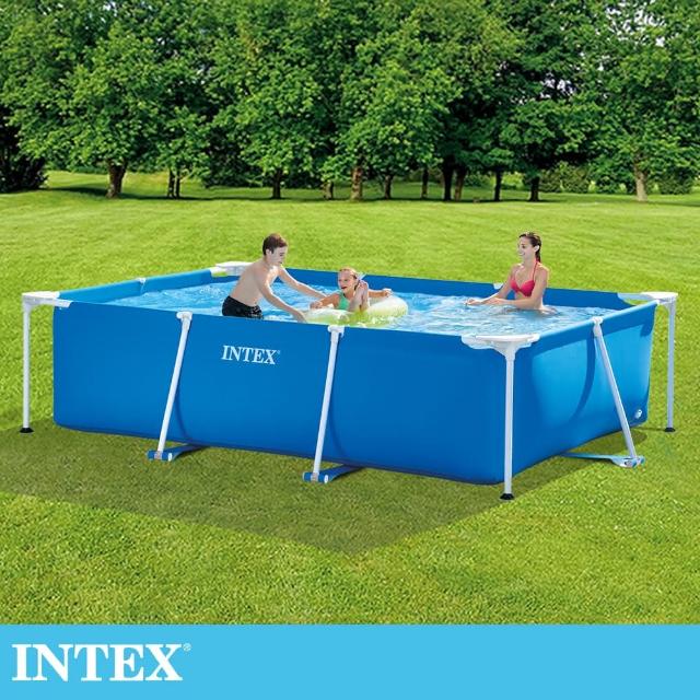 【INTEX】簡易裝長方型框架游泳池/戲沙池300x200x75cm_3834L(3834L-28272)
