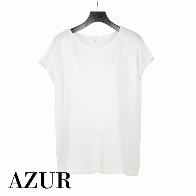 【AZUR】時尚背面拼接印花上衣