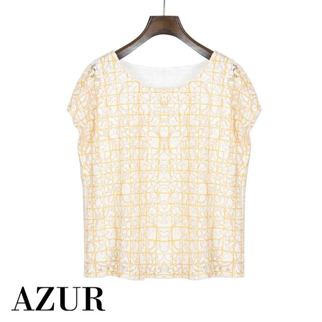 【AZUR】古典藝術幾何雕花上衣