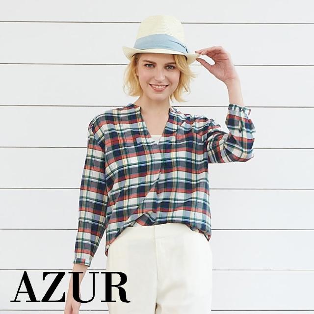 【AZUR】法國畫家調色盤格紋上衣-2色