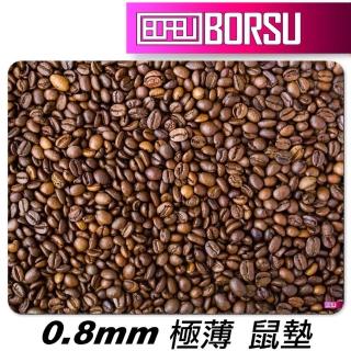 【BORSU】極薄鼠墊_UNIQUE_咖啡豆(台灣製 滑鼠墊 耐用 咖啡 豆子)
