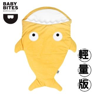 【BabyBites 鯊魚咬一口】西班牙設計-純棉嬰幼兒多功能睡袋-星空鯊魚 鵝蛋黃(輕量版)