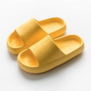 【X-INGCHI 帆布帆】X-INGCHI 男女款黃色防滑厚底室內外拖鞋-NO.X0217