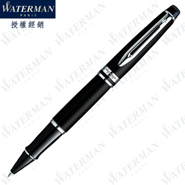 【WATERMAN】新版 權威系列 霧黑白夾 鋼珠筆 法國製造(EXPERT系列)
