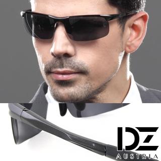 【DZ】UV400防曬偏光太陽眼鏡墨鏡-競速狂潮(黑框灰片)