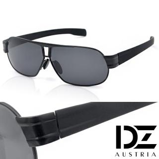 【DZ】UV400防曬偏光太陽眼鏡墨鏡-爵士T調(黑框灰片)