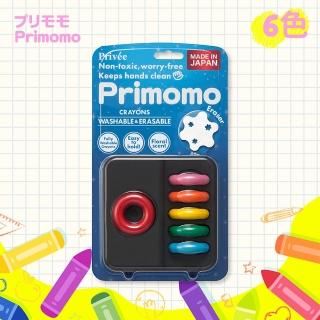 【Primomo】普麗貓趣味蠟筆6色 - 附橡皮擦(圓圈)