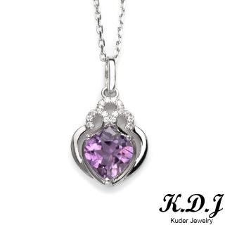 【K.D.J 圓融珠寶】天然紫水晶愛心墜飾