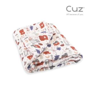 【Cuz】土耳其有機綿紗布巾-大熊小菇蕾(105x105cm)