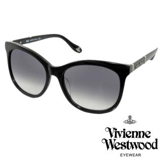 【Vivienne Westwood】英國經典星球LOGO簡約好搭款太陽眼鏡(黑 VW894S_01)