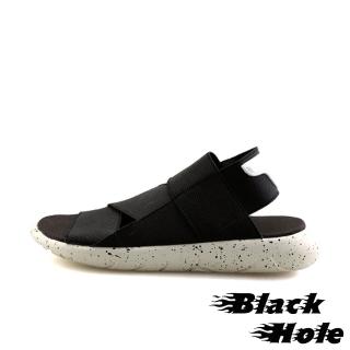【Black Hole】厚底涼鞋/韓版潮流時尚全彈力鬆緊木乃伊太空厚底涼鞋(白)