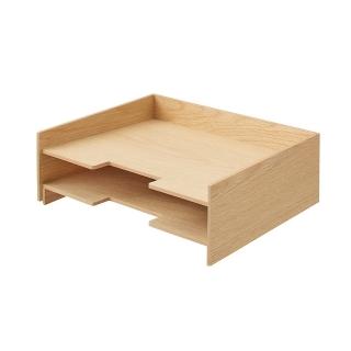 【MUJI 無印良品】木製檔案收納盒/2層.A4